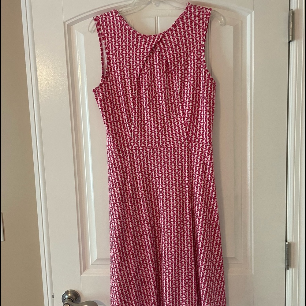 Dress fit and flare pink and white